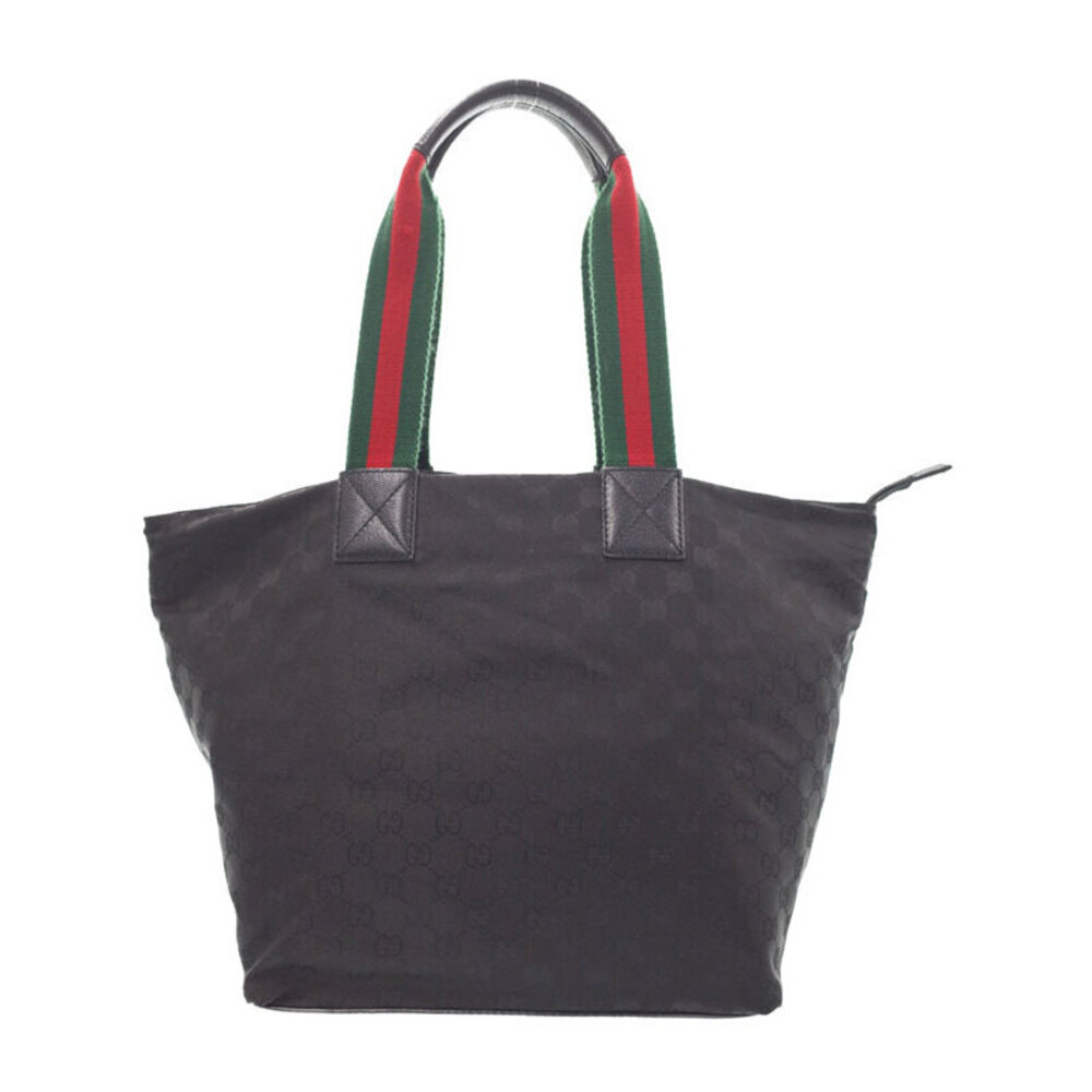 Gucci Black Line GG Tote Sherry Canvas Bag